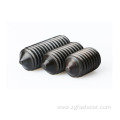 Carbon steel DIN914 hexagon socket set screw with cone point